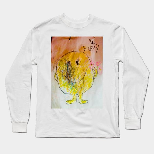 Mr Happy Long Sleeve T-Shirt by Tovers